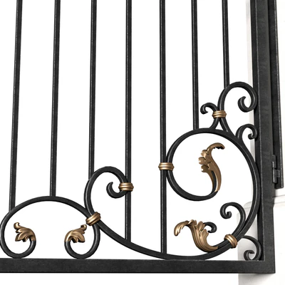 Кованые ворота в классическом стиле.Entrance Driveway Iron Gates Fence — Вид 4