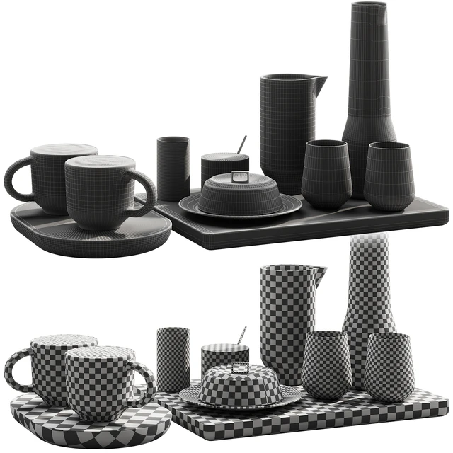 129 eat and drinks decor set 03 coffee and water kit 03 — Descargar