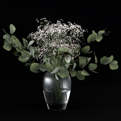 Bouquets of eucalyptus with flowers and grass — Ver 1
