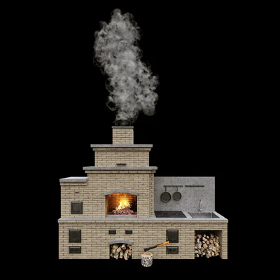 Barbecue oven / Brick BBQ — Ver 6