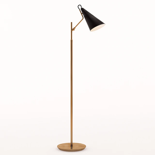 ARN 1010HAB-BLK AERIN Modern Clemente Floor Lamp In Hand-Rubbed Antique Brass With Black — Descargar