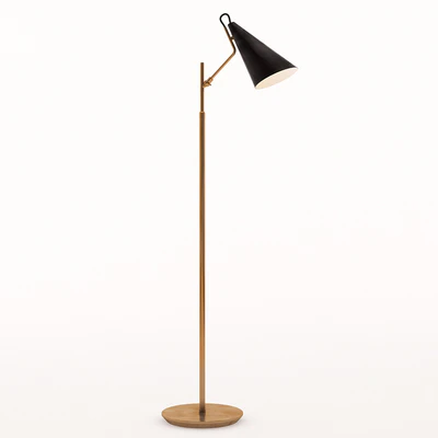 ARN 1010HAB-BLK AERIN Modern Clemente Floor Lamp In Hand-Rubbed Antique Brass With Black — Descargar