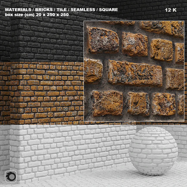 Материал (бесшовный) - кирпич, плитка set 4 — Скачать