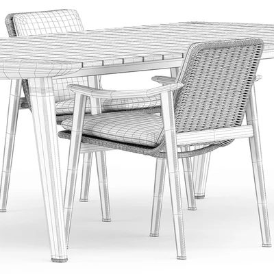 Fynn Outdoor chair and Fynn Dining Outdoor table by Minotti — Вид 4