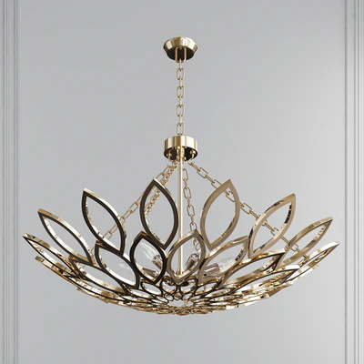 Allemande Nickel Chandelier by Currey & Company — Ver 1