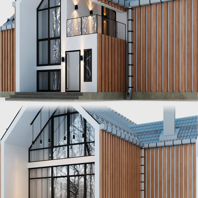 Barnhouse with terraces and balconies — Descargar
