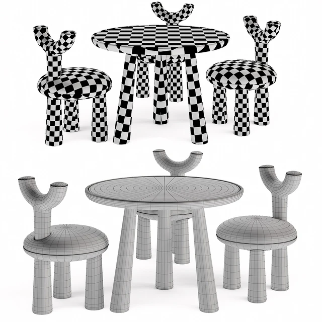 Children Table and Chairs set by Flow — Descargar