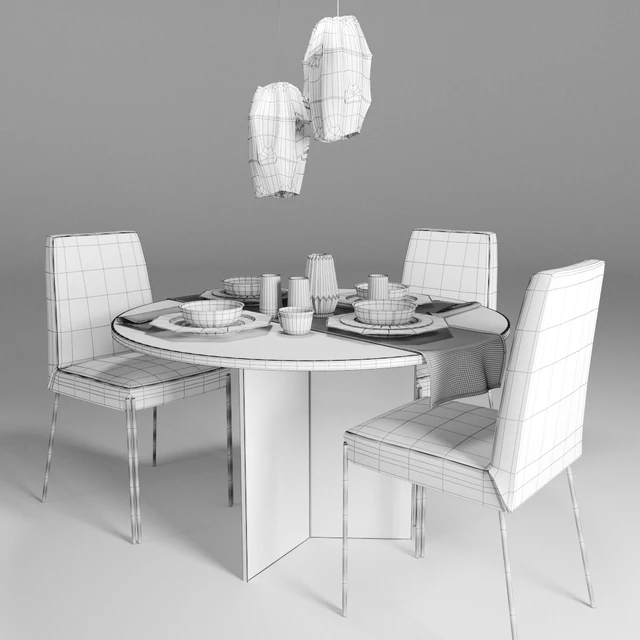 Dining group Kelly Wearstler + suspension Crystal lux DALI — Descargar