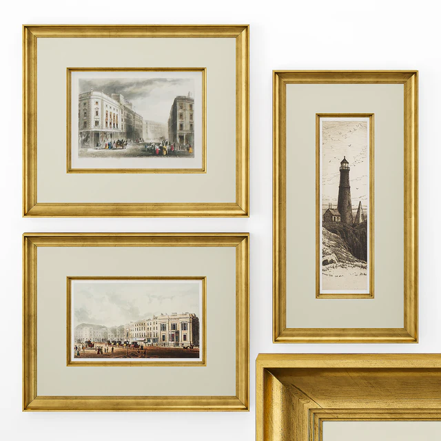 Paintings in double gilded frame — Descargar