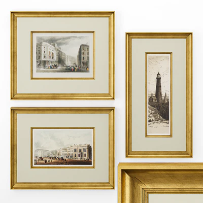 Paintings in double gilded frame — Ver 1
