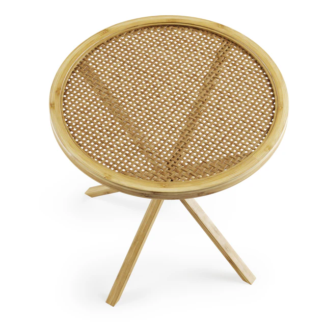 Wooden rattan coffee table / Кофейный столик из ротанга — Скачать