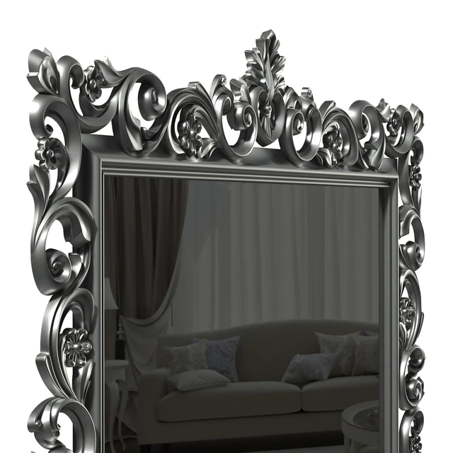 Floor mirror in a carved frame (baguette) — Descargar