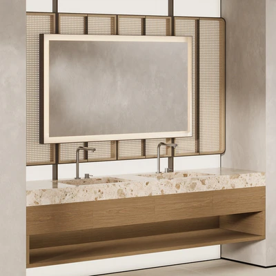 Bathroom furniture with light wall — Ver 5