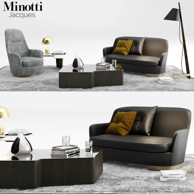 Minotti Jacques Sofa set 01 — Descargar