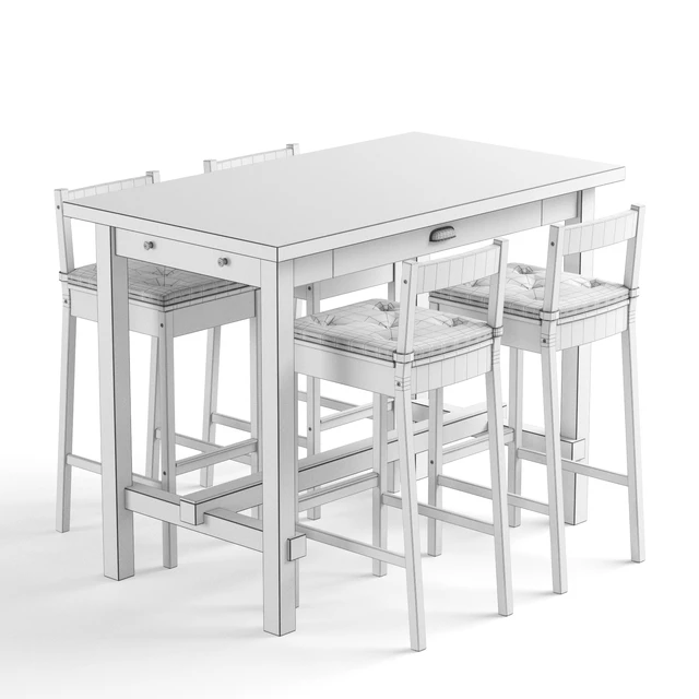 Ikea NORDVIKEN bar table and bar stool — Descargar