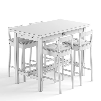 Ikea NORDVIKEN bar table and bar stool — Ver 2