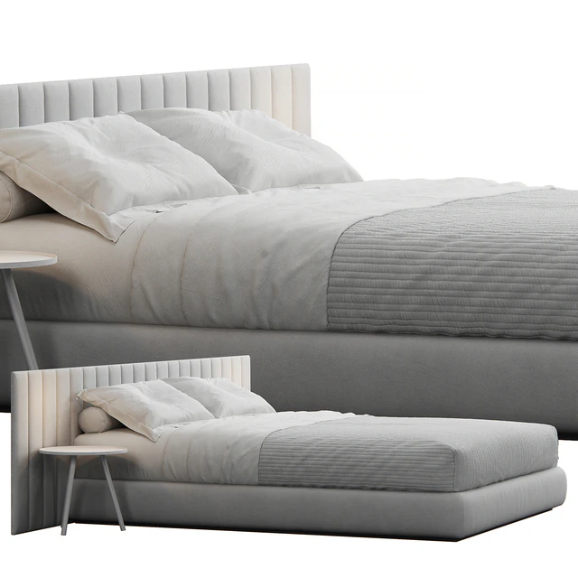 Modern Striped Headboard Bed — Descargar