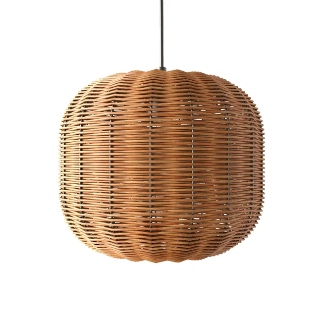 Rattan and Metal Ceiling Lamp — Скачать