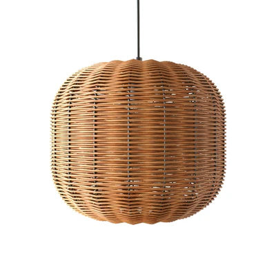 Rattan and Metal Ceiling Lamp — Вид 4