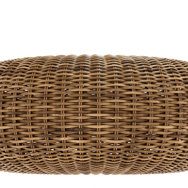 round braided rattan pouf. California — Descargar
