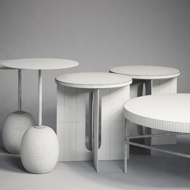 Marble Side Tables Set 1 — Descargar