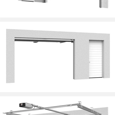Hormann Sectional doors open / closed with side door — Ver 3