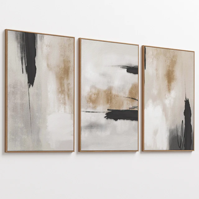 Abstract Neutral Wall Art C-437 — Descargar