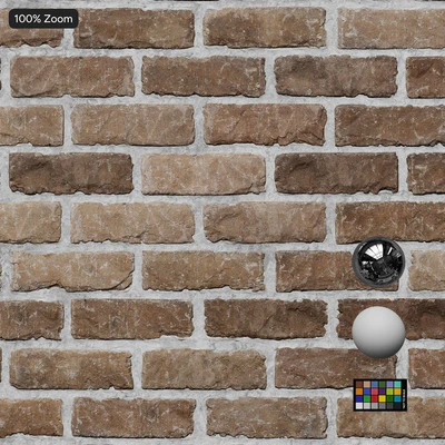 splitface running bond brick wall texture brown — View 3