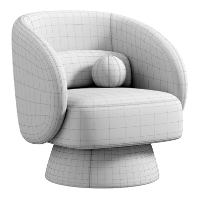 Saboor Upholstered Swivel Barrel Chair — Вид 5