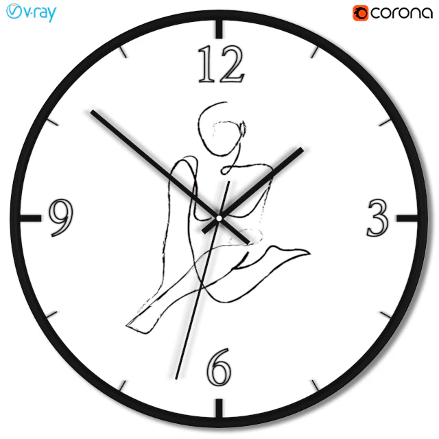A set of wall clocks with fashion silhouettes — Descargar