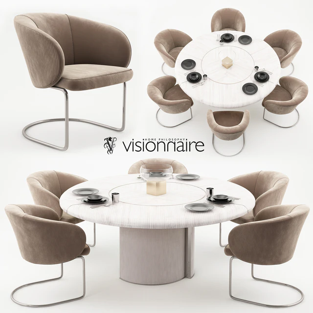 Carmen chairs and Opera table - Visionnaire Home Philosophy — Descargar
