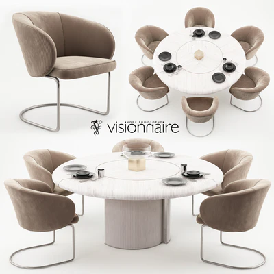 Carmen chairs and Opera table - Visionnaire Home Philosophy — Ver 1