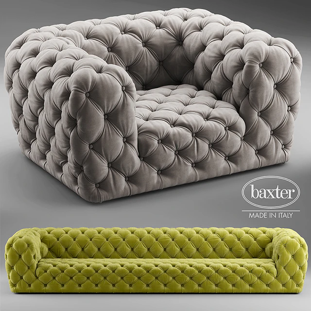 Sofa and chair baxter CHESTER MOON — Descargar