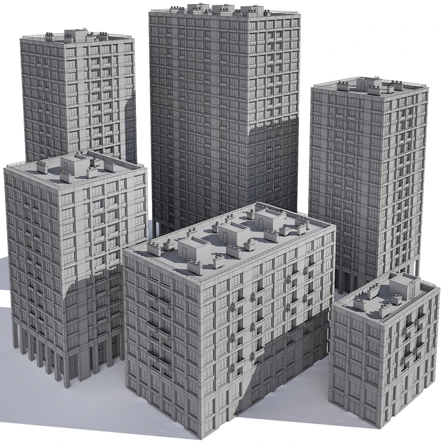 Set of multi-story buildings — Descargar