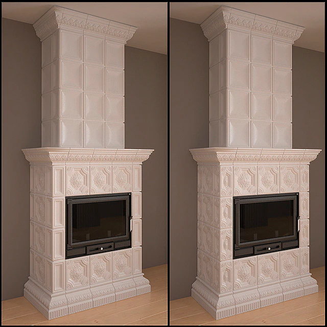 Oven - fireplace with tiles — Descargar