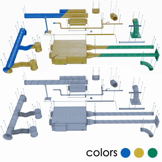 Ventilation, fire pipes, cable hangers — Descargar
