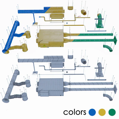 Ventilation, fire pipes, cable hangers — Ver 3