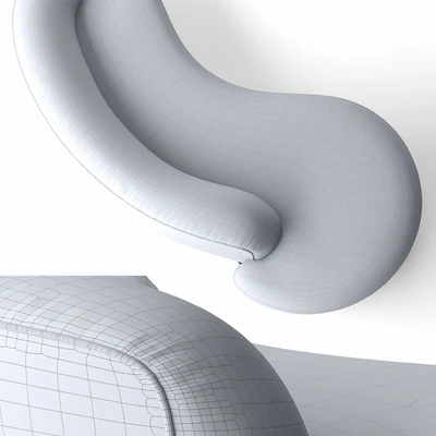 Serpentine Sofa with Arm — Ver 3