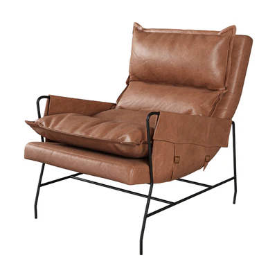 Potterybarn Hugh Leather Armchair — Вид 1