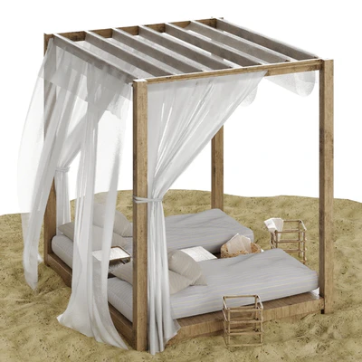 Beach lounge outdoor set 3 — Ver 4