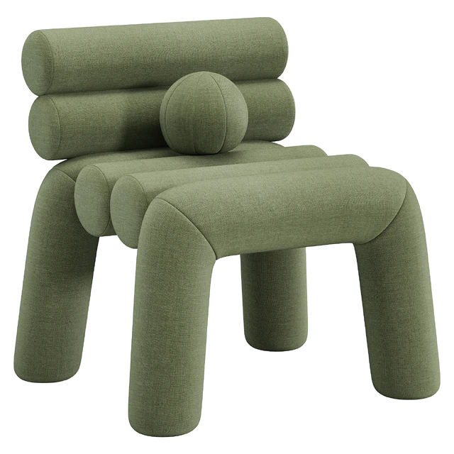 Beige Velvet Accent Chair by Homary — Download