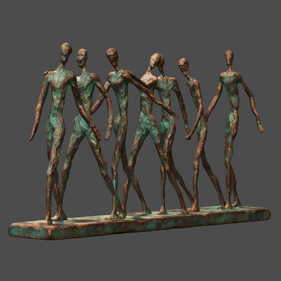 Abstract Family Camaraderie Decorative Showpiece Ornament — Ver 4