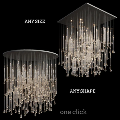 Chandelier based on the Studia 54 prototype   customizable — Ver 3