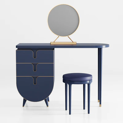 Homary - Modern Makeup Vanity Set with Mirror 01 — Вид 3