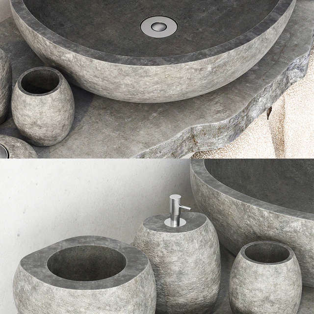 Stone washbasin / Stone washbasin — Descargar