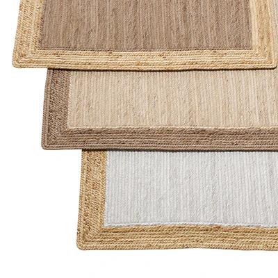 Natural Framed Braided Jute Rug — Вид 6