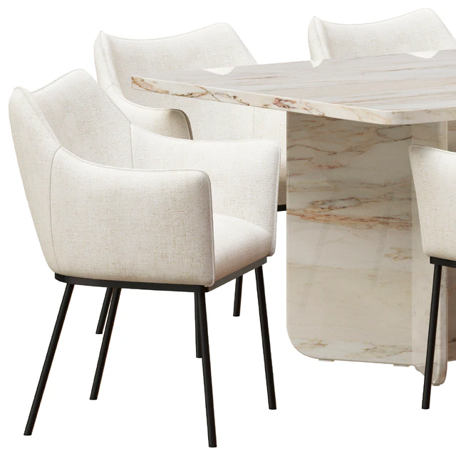 Coco Republic St James Dining Chair and Como Rectangular Table — Descargar