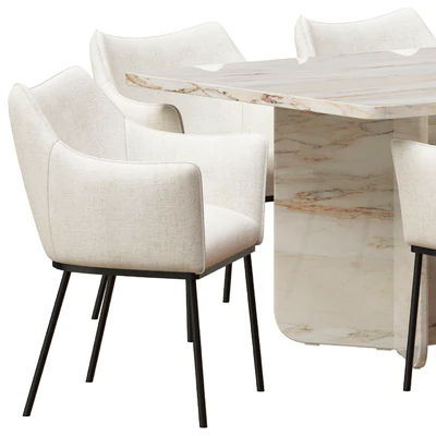 Coco Republic St James Dining Chair and Como Rectangular Table — Ver 4