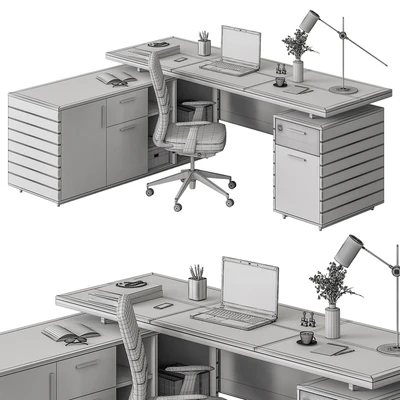 Manager Desk - Office Furniture 378 — Ver 4