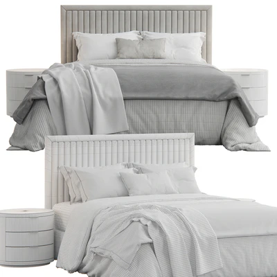 Channel Tufted Headboard Pine Queen Bed — Вид 3